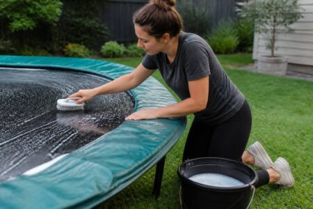 Trampoline schoonmaken: zo houd je springmat, rand en frame in goede conditie
